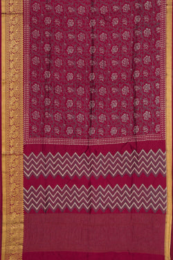 Collection of Bagru Block Printed Saree in a gallery layout