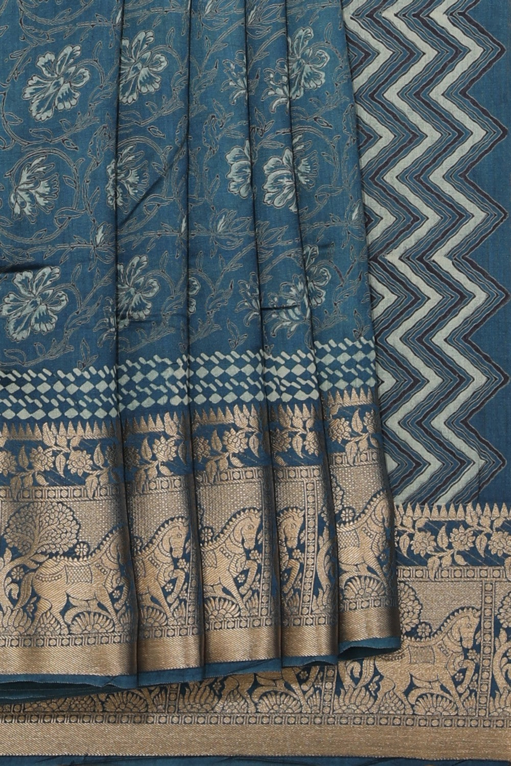 Collection of Bagru Block Printed Saree in a gallery layout