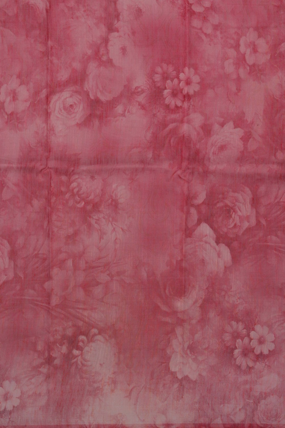 Image of A Floral Print Linen Sare
