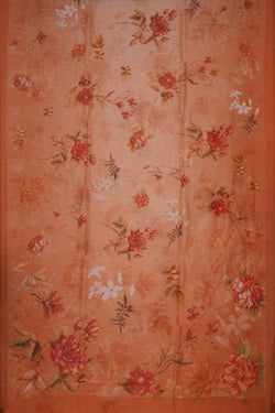 Image of A Floral Print Linen Sare