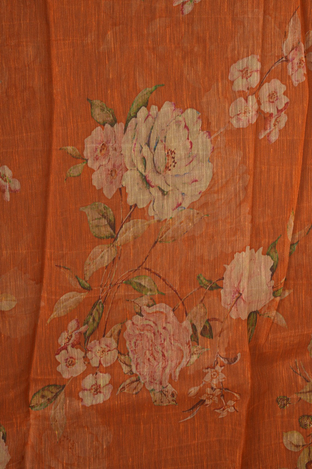 A Floral Print Linen Sare