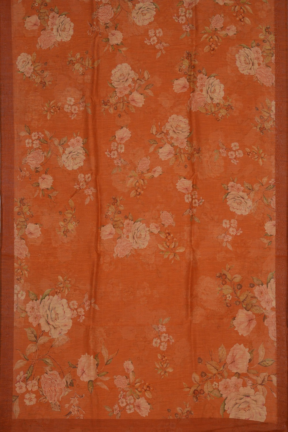 A Floral Print Linen Sare