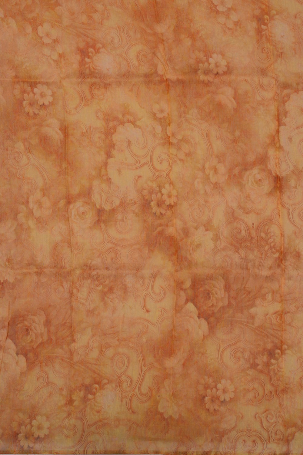 Image of A Floral Print Linen Sare