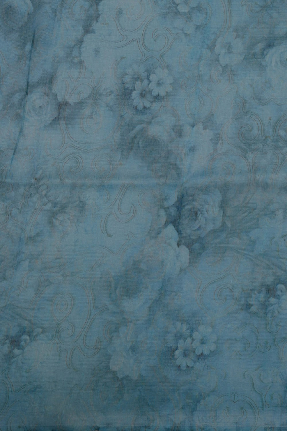 A Floral Print Linen Sare