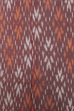 Collection of Pochampally Ikat Cotton Brown Saree in a gallery layout