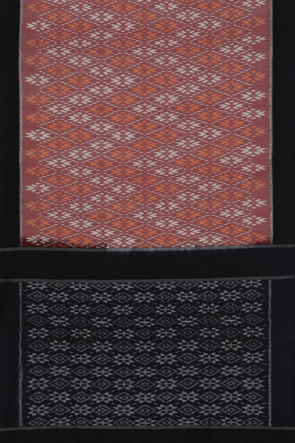 Collection of Pochampally Ikat Cotton Brown Saree in a gallery layout