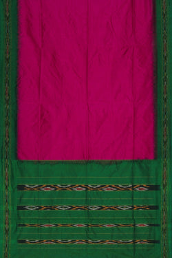 Collection of Pochampally-Silk Magenta Pink Saree in a gallery layout