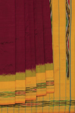 Collection of Pochampally-Silk Maroon Saree in a gallery layout