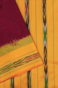 Collection of Pochampally-Silk Maroon Saree in a gallery layout