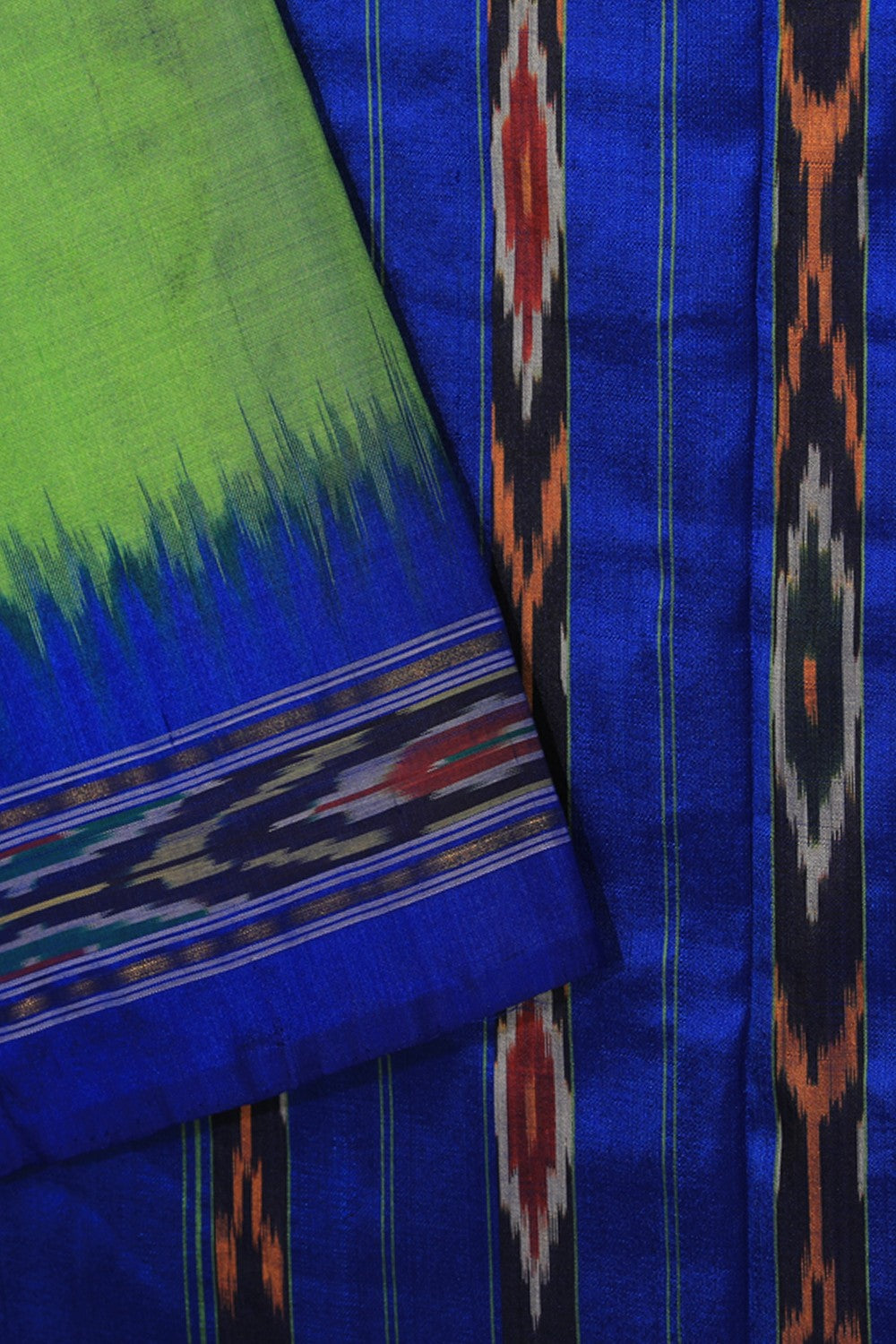 Collection of Pochampally-Silk Green Saree in a gallery layout