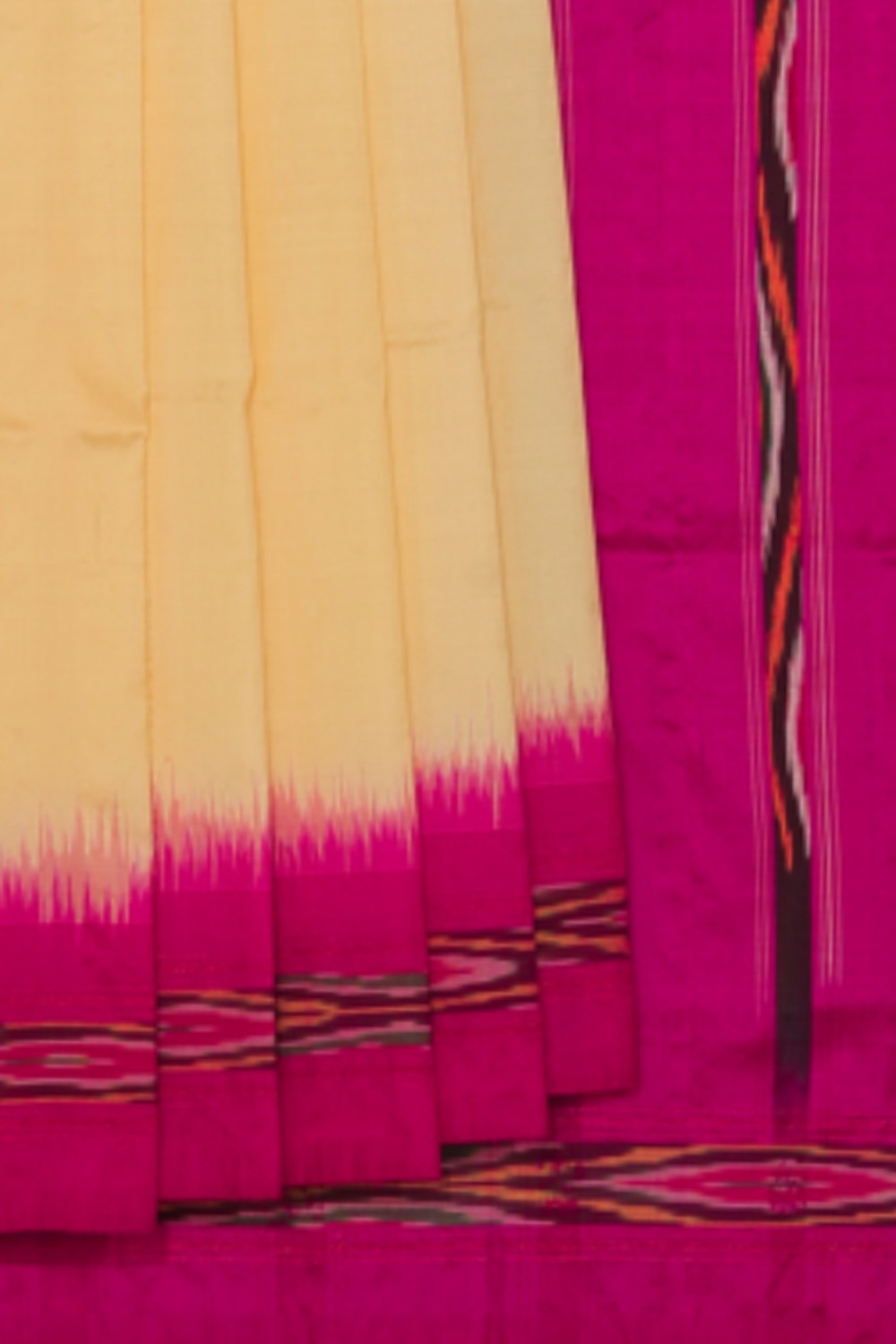 Collection of Pochampally-Silk Cream Saree in a gallery layout