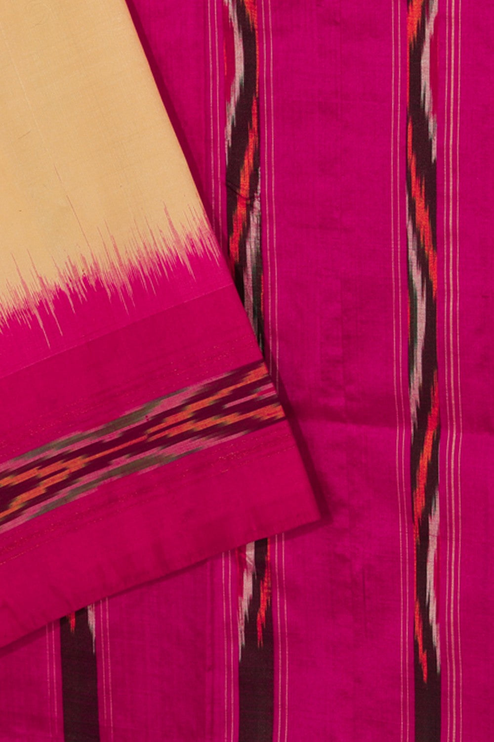 Collection of Pochampally-Silk Cream Saree in a gallery layout