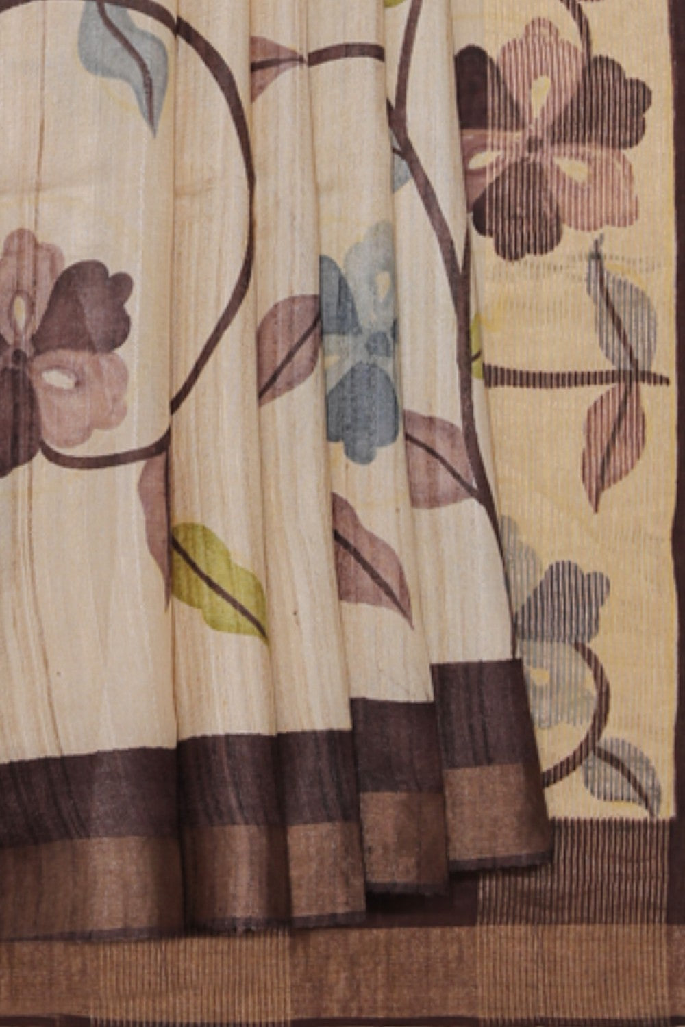 Collection of Tussar Silk Beige Saree in a gallery layout