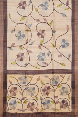 Collection of Tussar Silk Beige Saree in a gallery layout