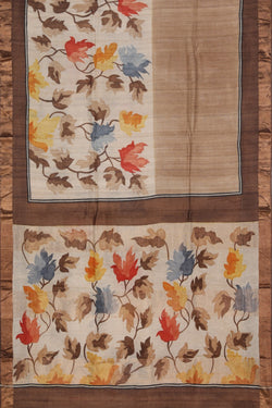 Collection of Tussar Silk Off-White Saree in a gallery layout