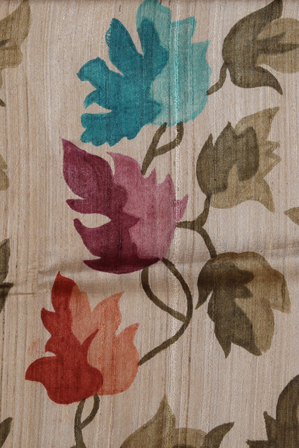 Image of Tussar Silk Off-White Saree