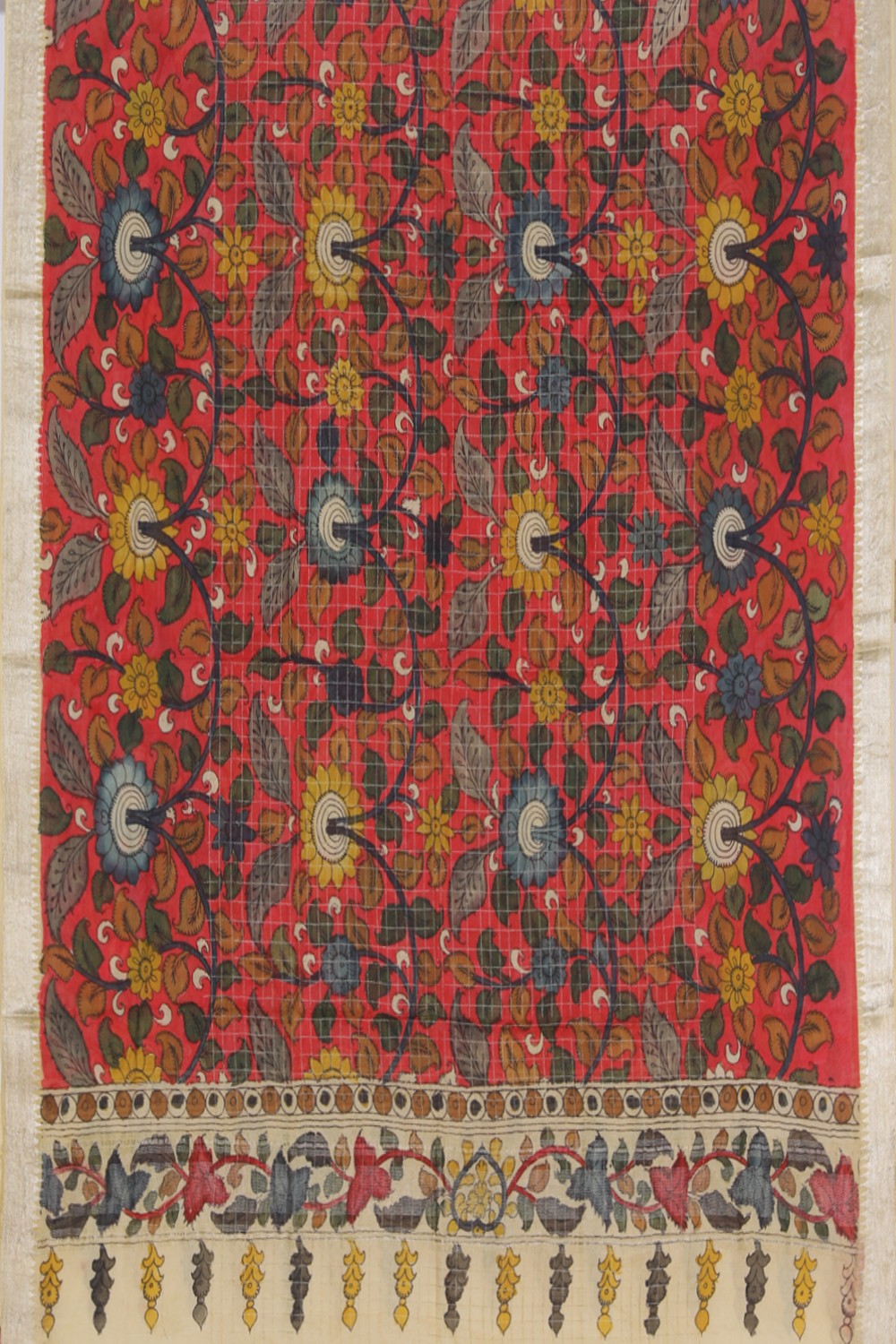 Mangalgiri Silk Kalamkari Dupatta