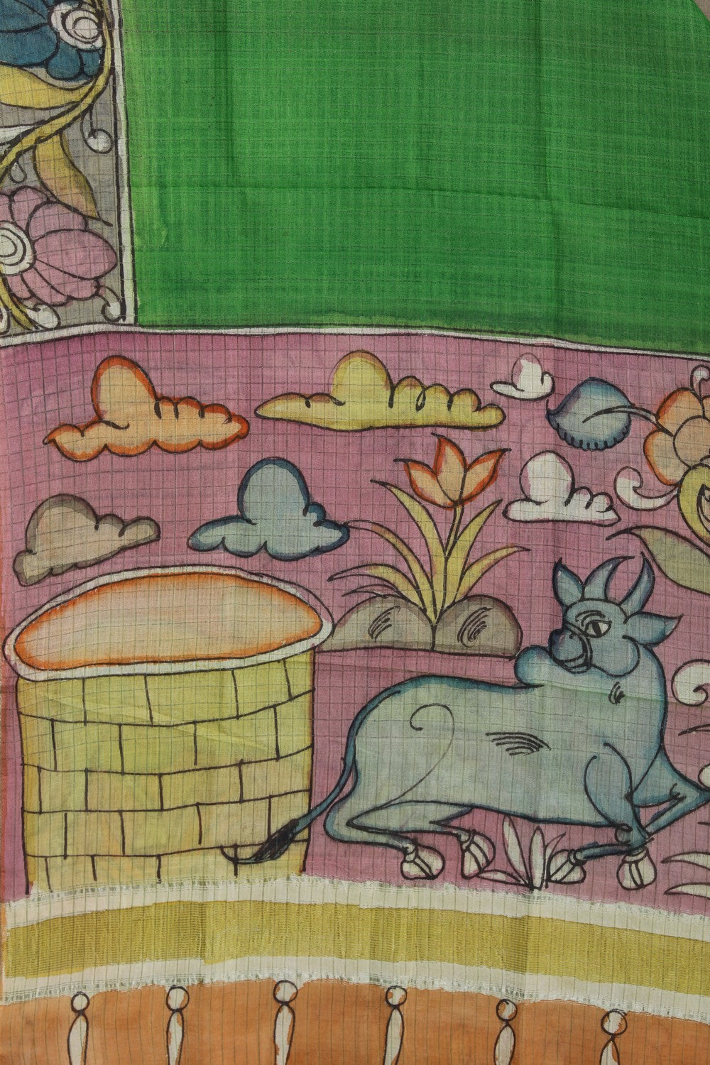 Image of Mangalgiri Kalamkari Dupatta