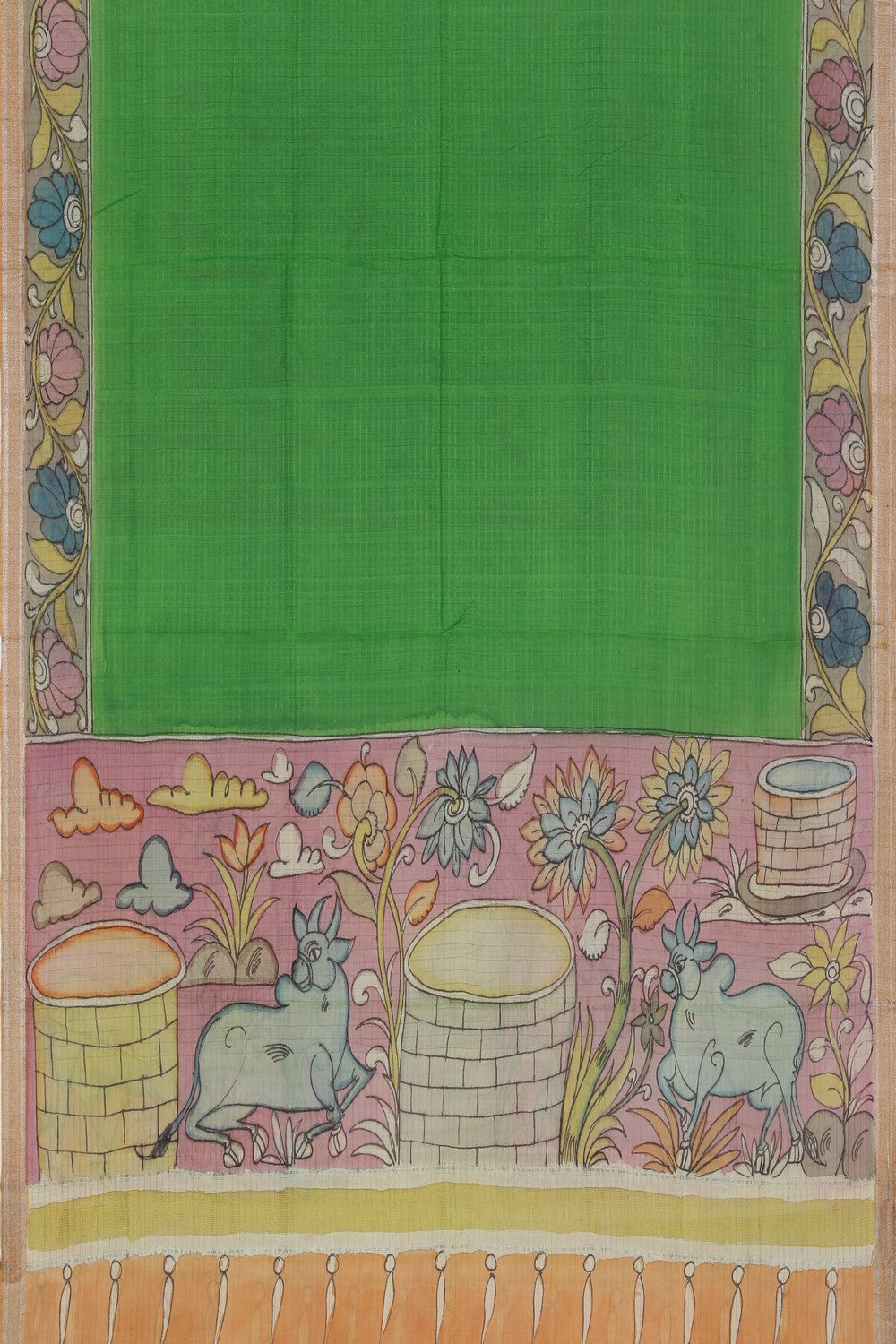 Image of Mangalgiri Kalamkari Dupatta