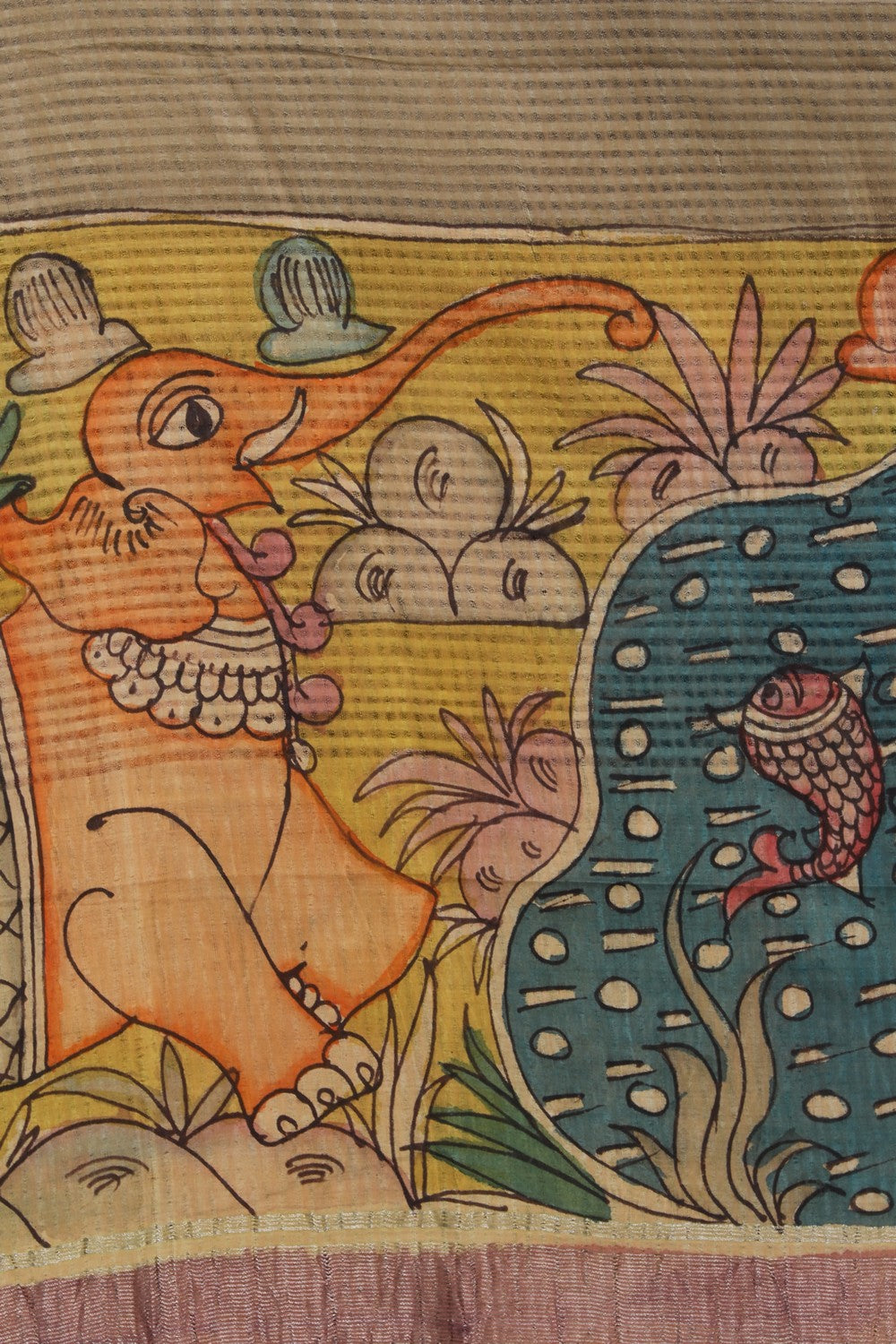 Image of Mangalgiri Kalamkari Dupatta