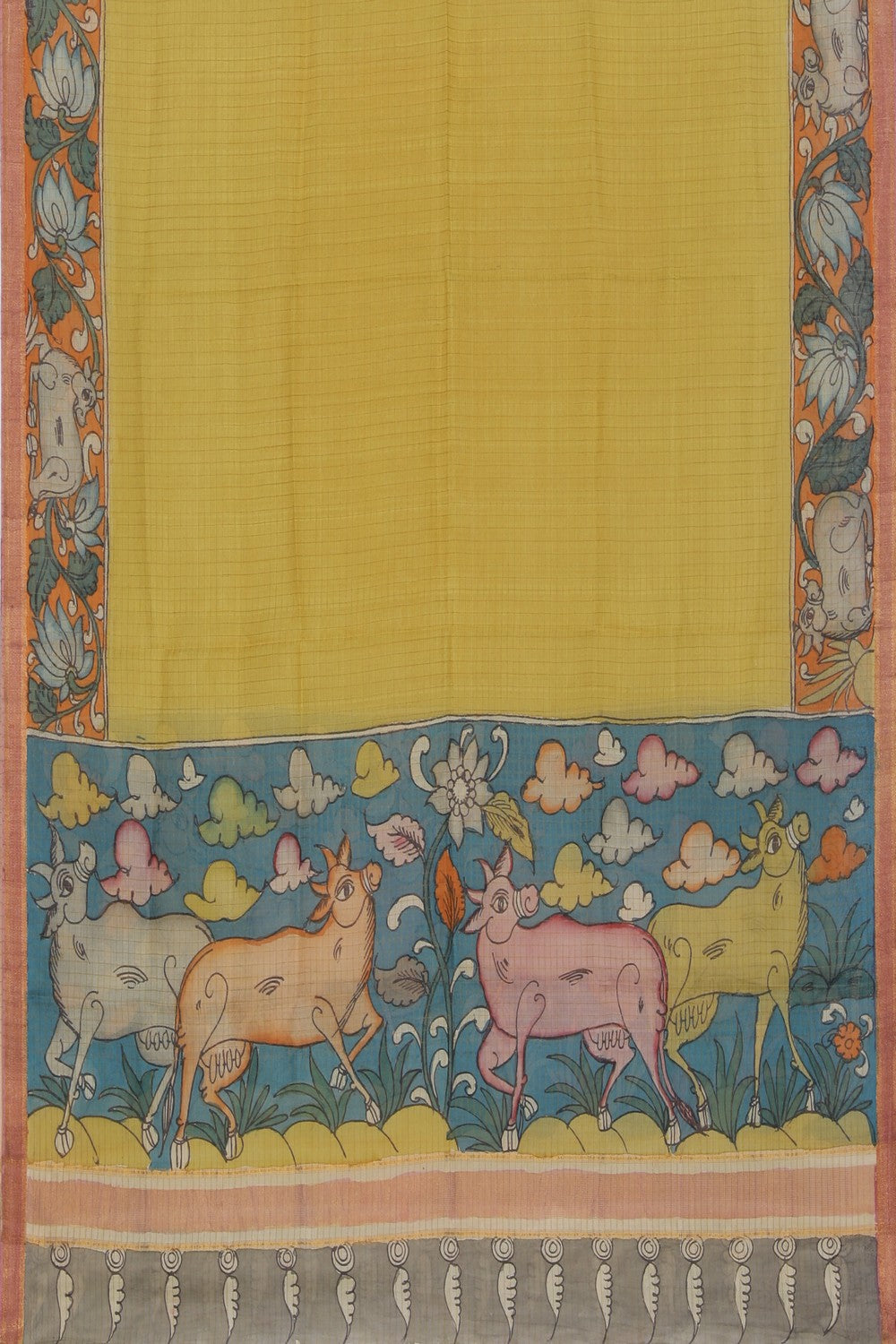 Image of Mangalgiri Kalamkari Dupatta