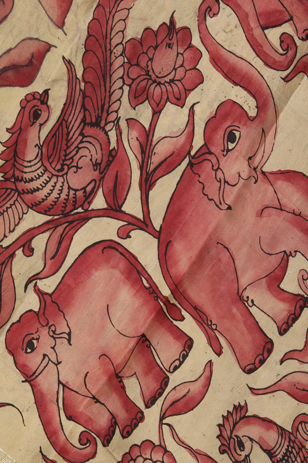 Image of Mangalgiri Silk Kalamkari Dupatta