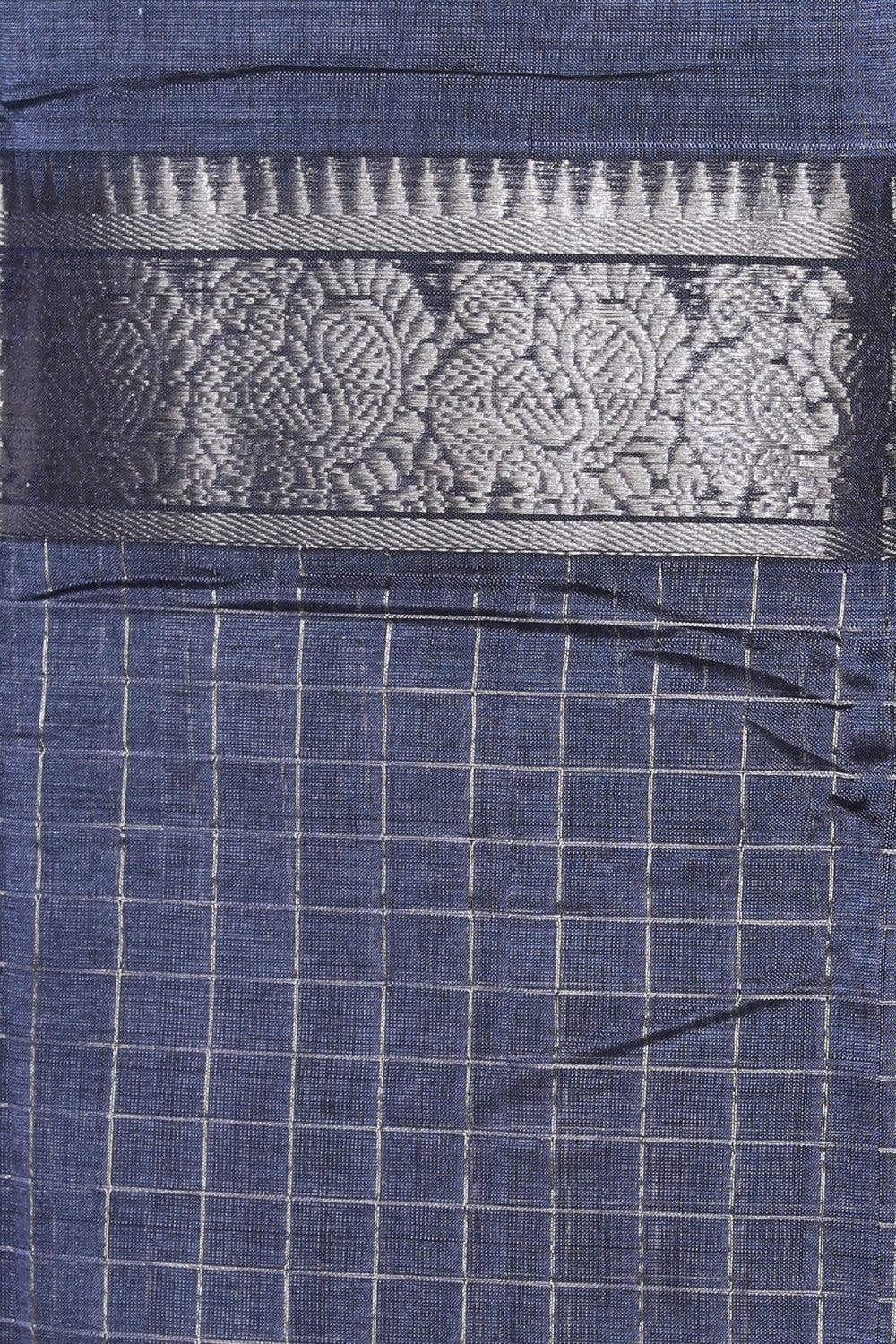 Collection of Mangalgiri Silk Grey Saree in a gallery layout