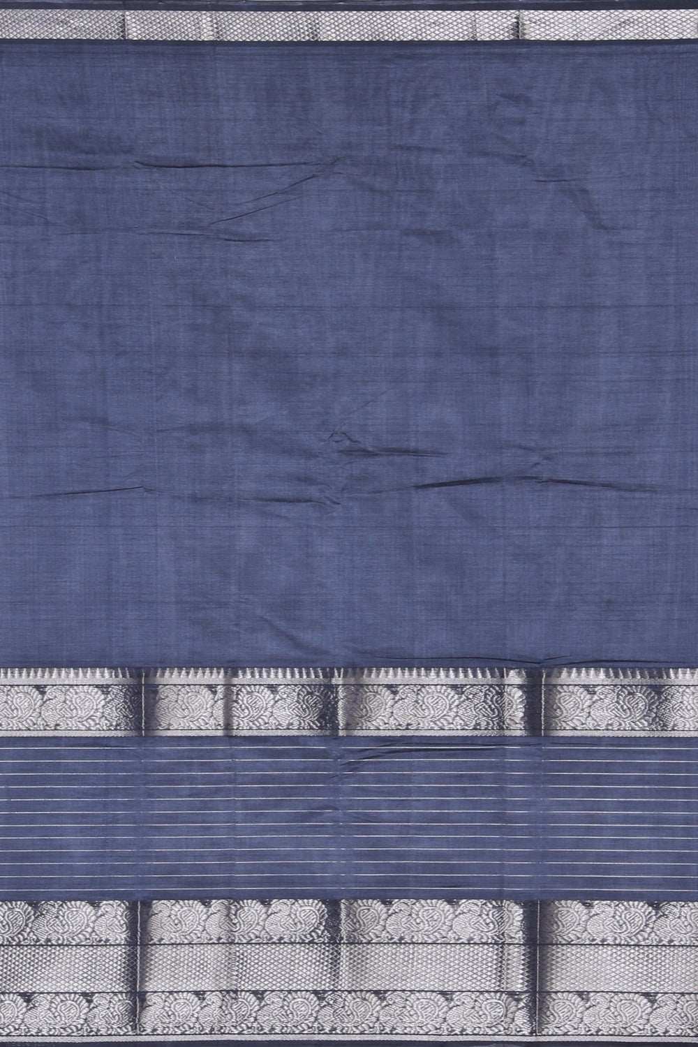 Collection of Mangalgiri Silk Grey Saree in a gallery layout