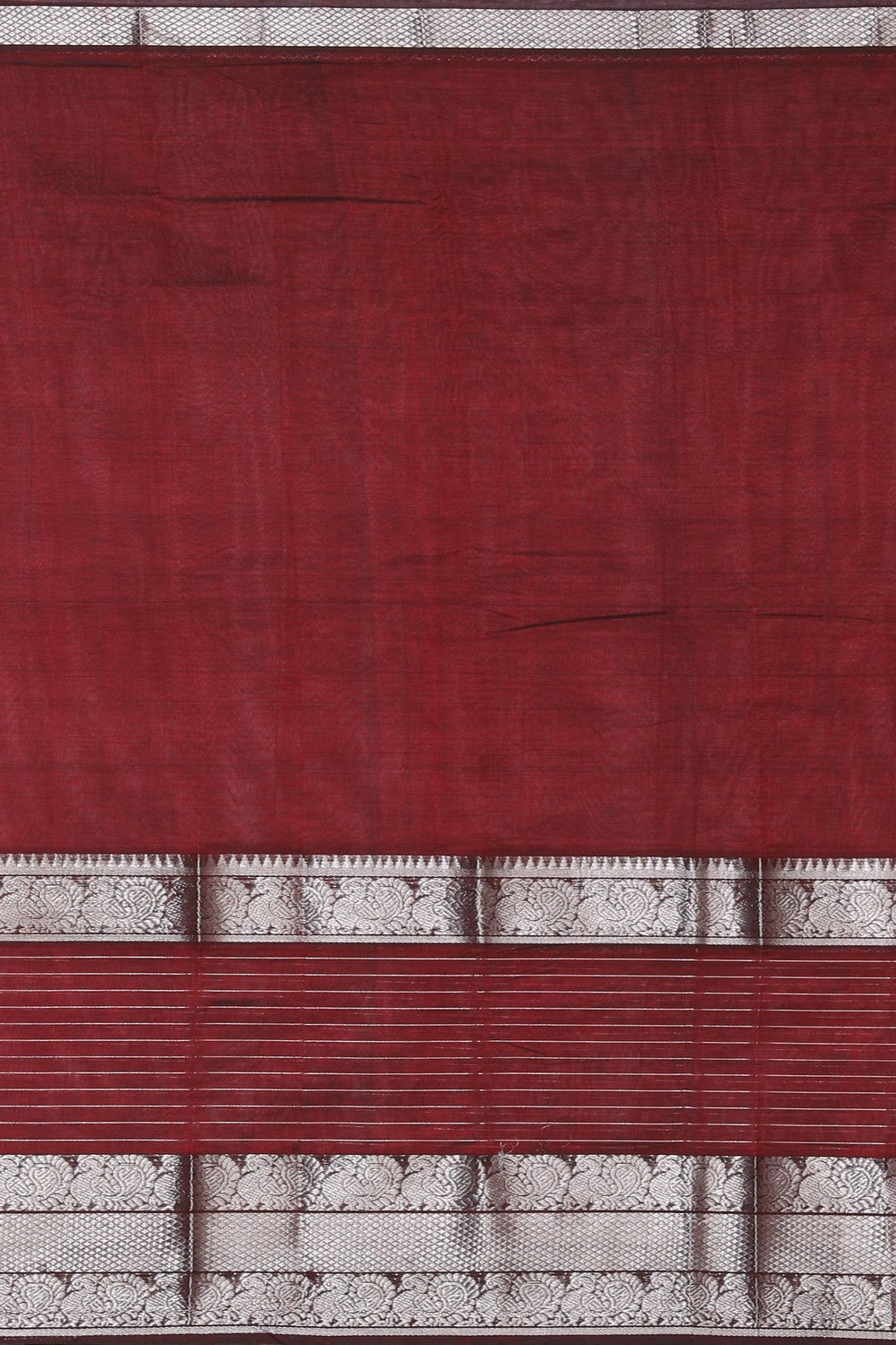 Collection of Mangalgiri Silk Maroon Saree in a gallery layout