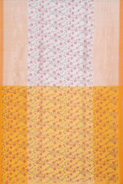 Collection of Mangalgiri Silk Off-White Saree in a gallery layout