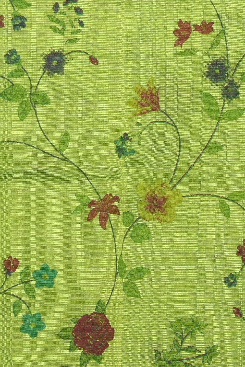 Collection of Mangalgiri Silk Spring Green Saree in a gallery layout