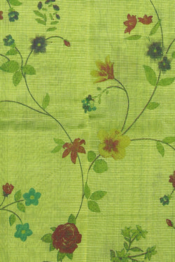 Collection of Mangalgiri Silk Spring Green Saree in a gallery layout