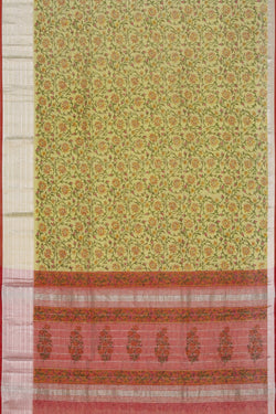 Image of Mangalgiri Spring-Yellow Saree