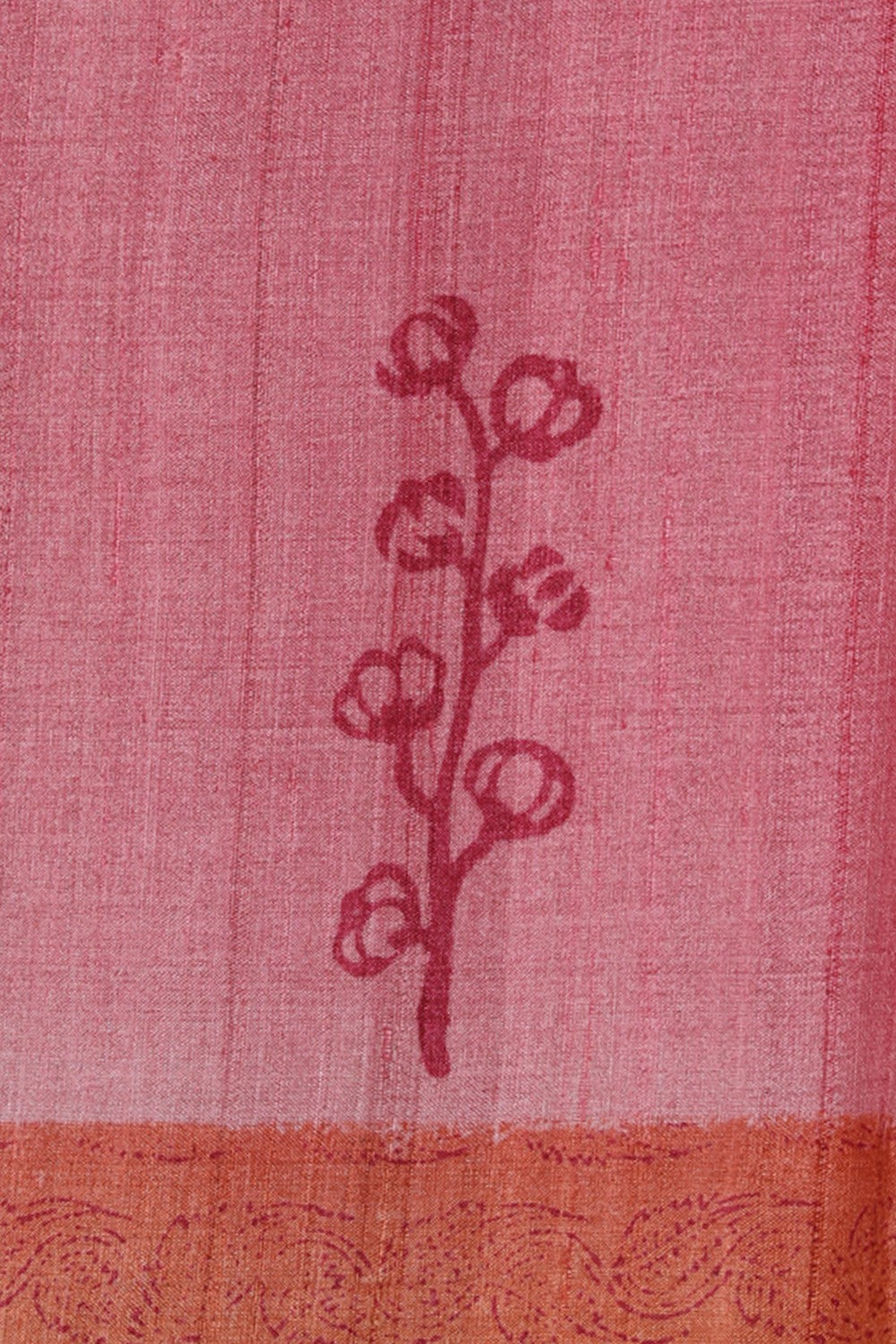 Collection of Tussar-Silk Flower Print Saree in a gallery layout