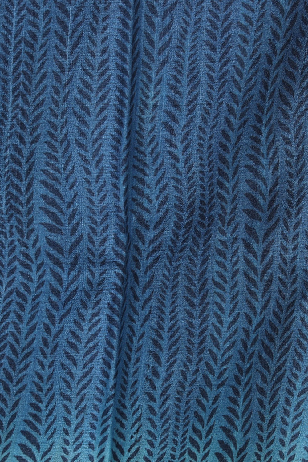 Image of Tussar-Silk Leaf Creeper Print Saree