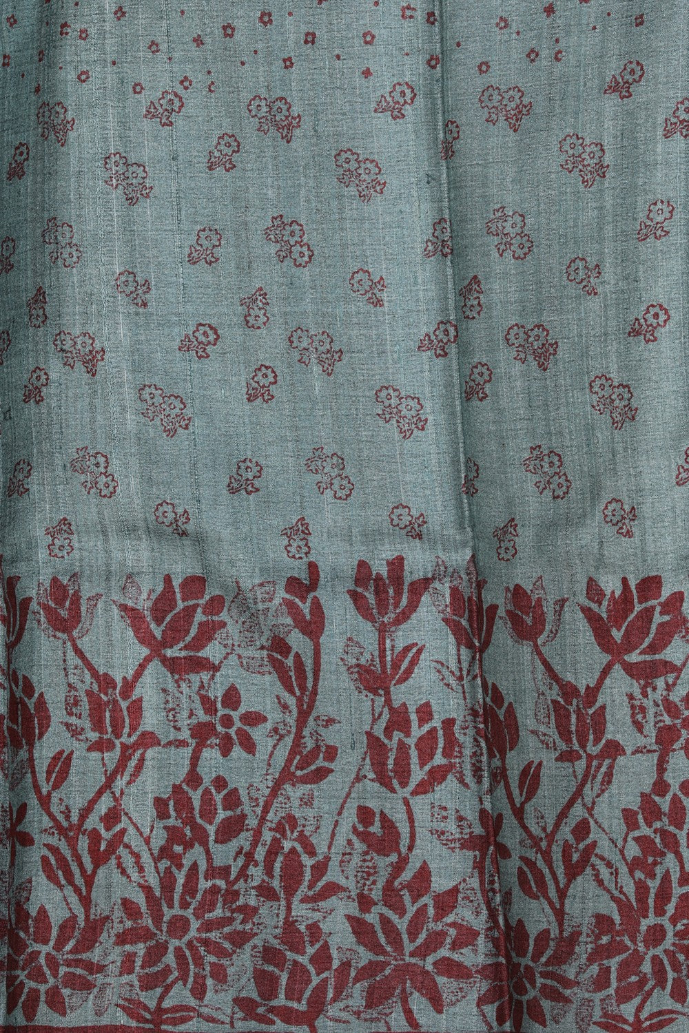 Collection of Tussar-Silk Flower Print Saree in a gallery layout