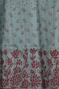 Collection of Tussar-Silk Flower Print Saree in a gallery layout