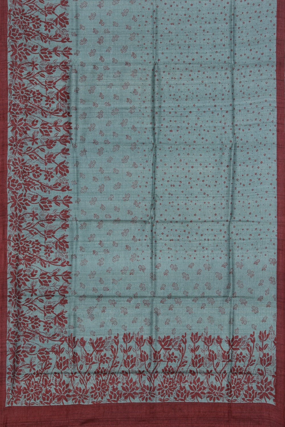 Collection of Tussar-Silk Flower Print Saree in a gallery layout