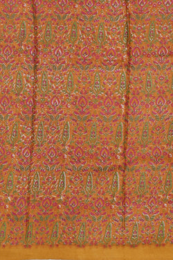 Image of Tussar-Silk Flower Print Saree