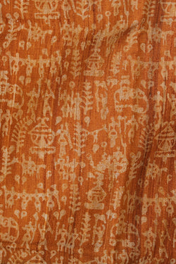 Collection of Tussar-Silk Warli Print Saree in a gallery layout