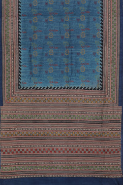 Collection of Tussar-Silk Kantha Stitch Saree in a gallery layout