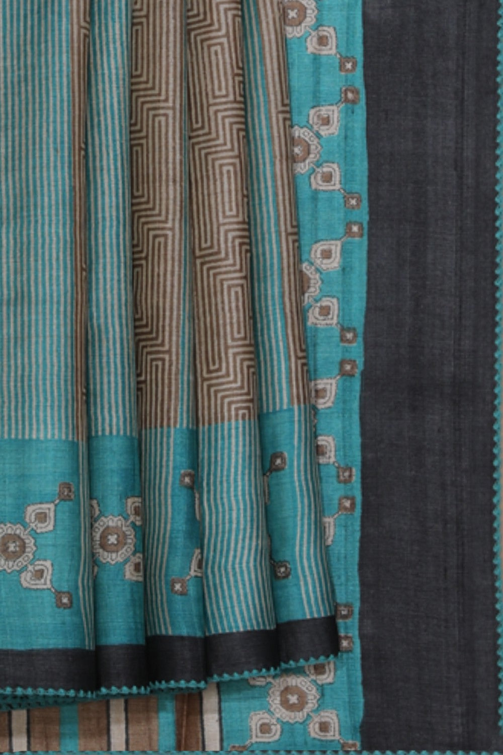 Collection of Tussar-Silk Embroidery Saree in a gallery layout