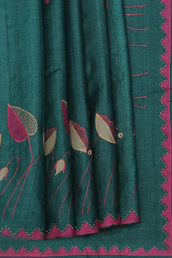 Collection of Tussar-Silk Embroidery Saree in a gallery layout