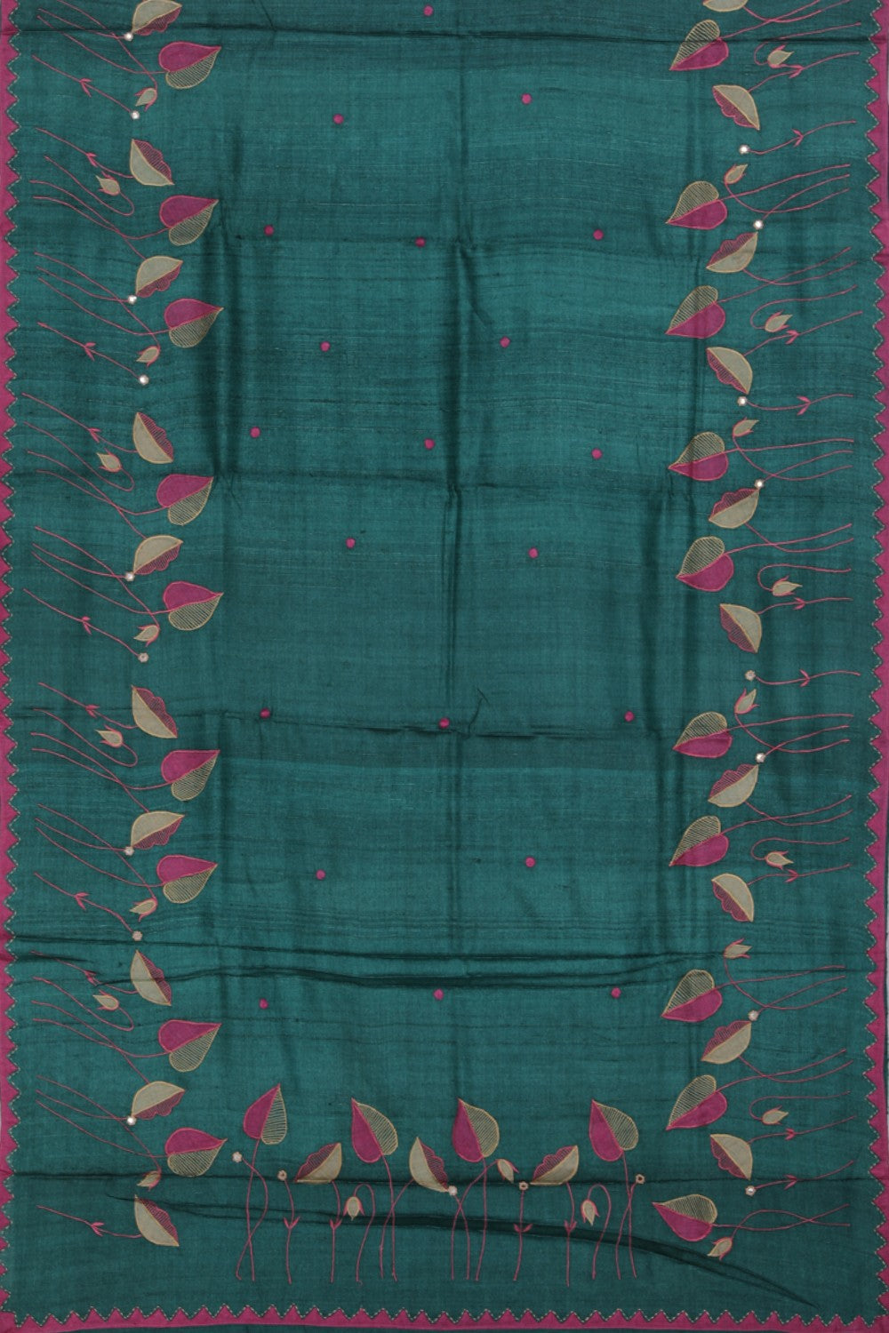 Collection of Tussar-Silk Embroidery Saree in a gallery layout