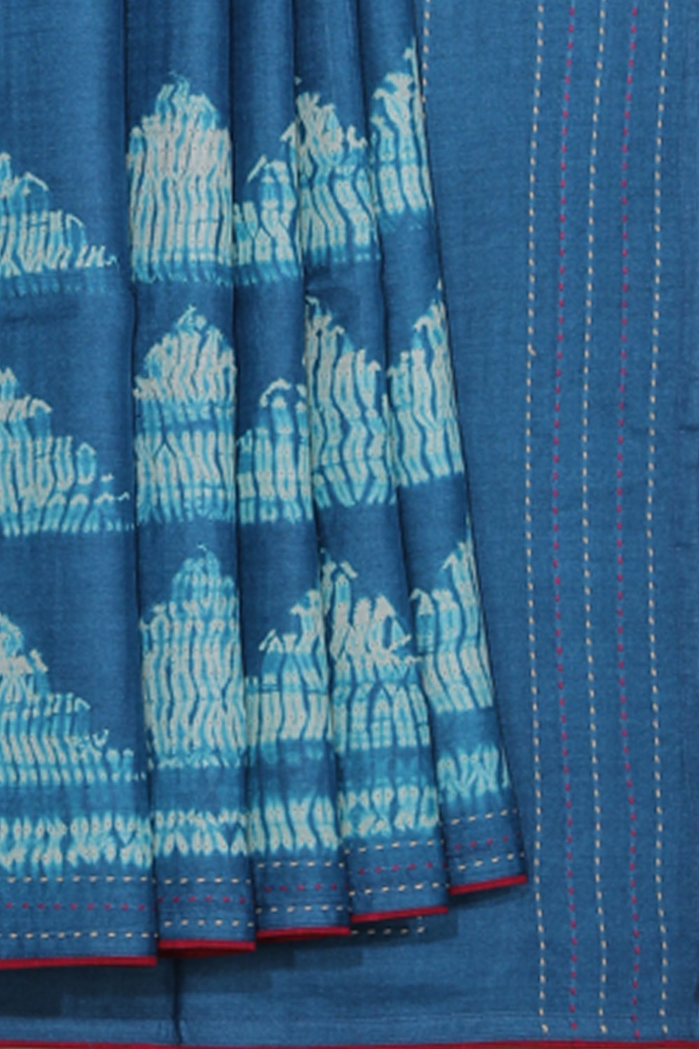 Collection of Shibori Printed Blue Saree in a gallery layout