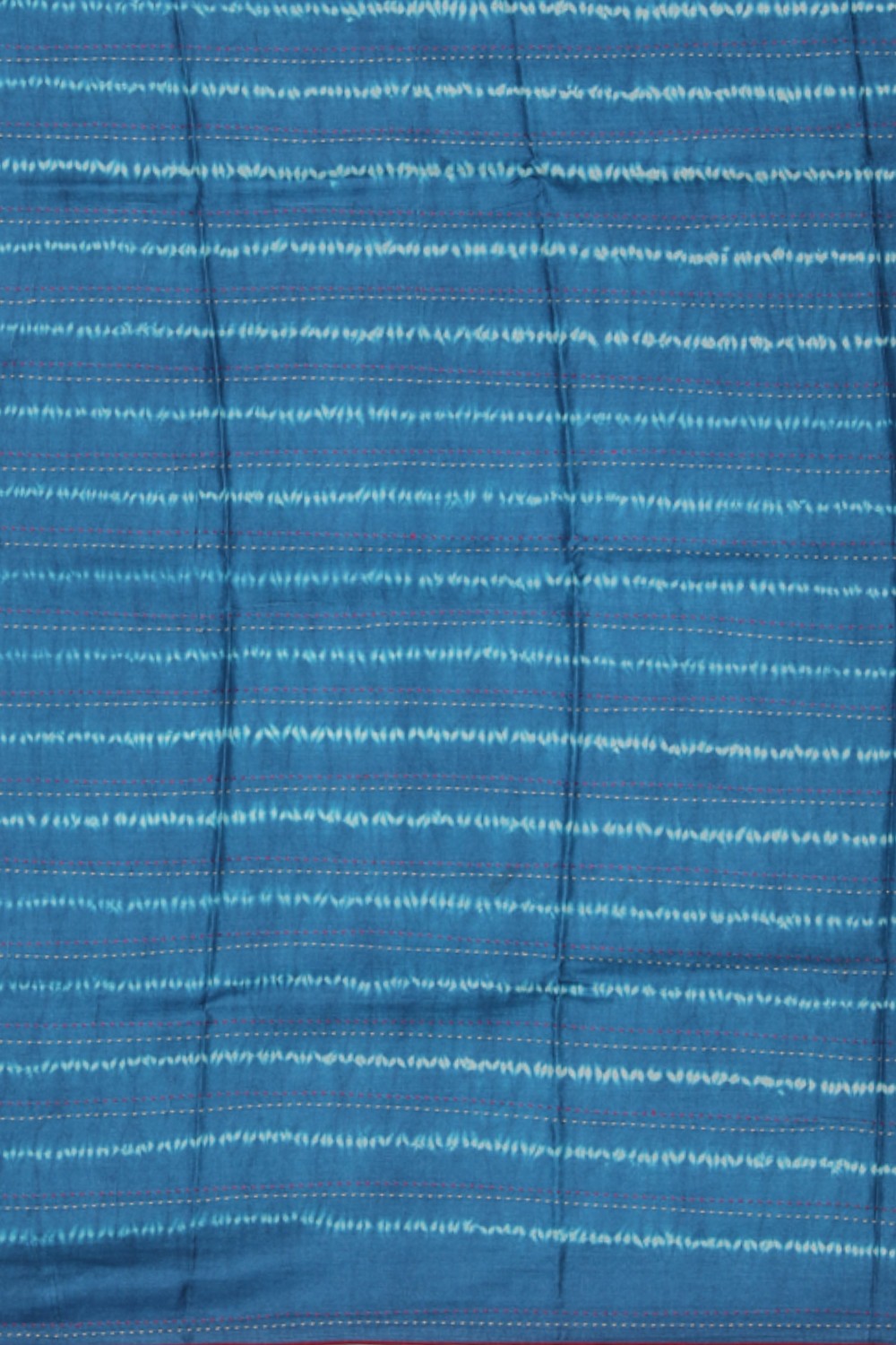 Image of Shibori Printed Blue Saree