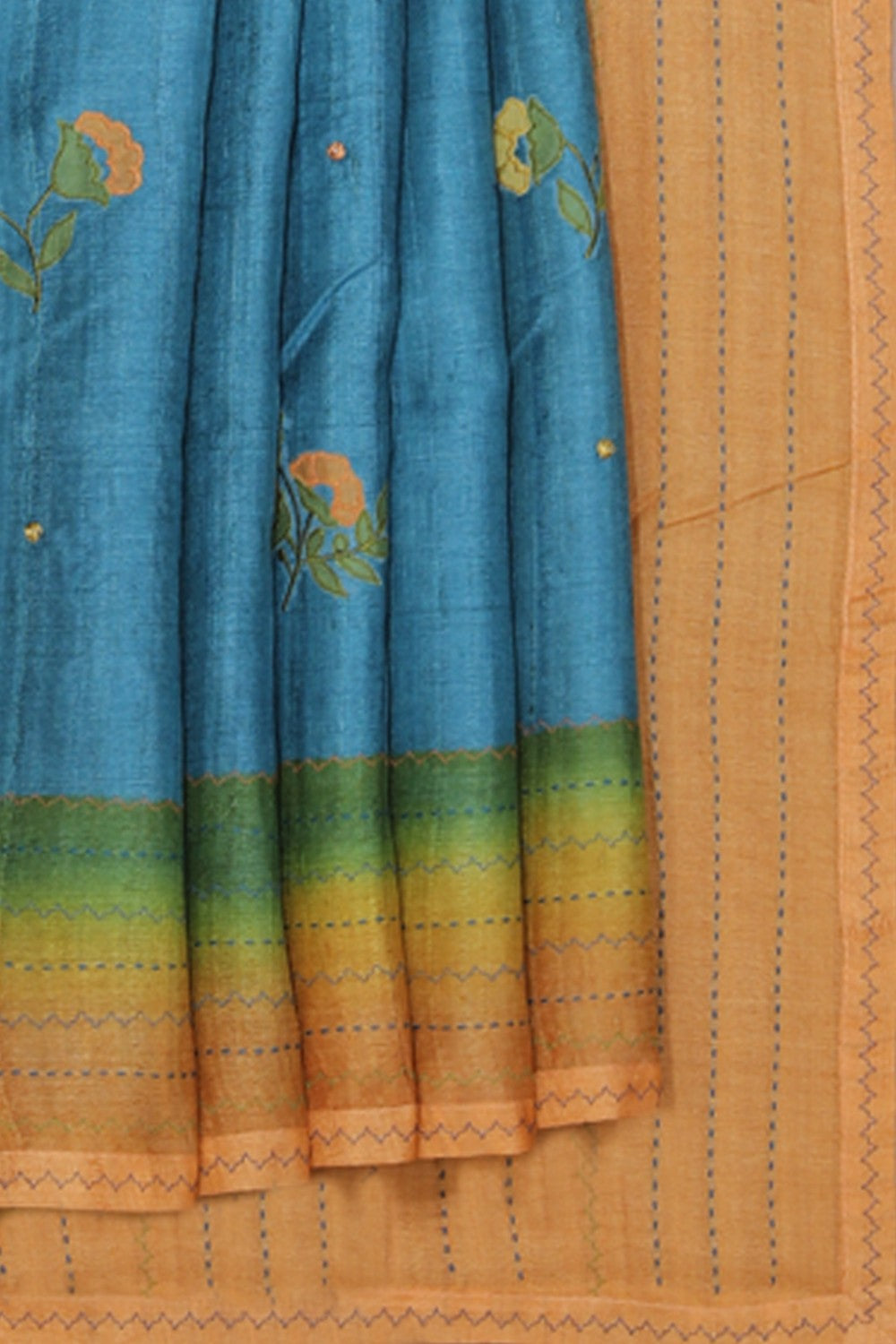 Collection of Tussar-Silk Embroidery Saree in a gallery layout