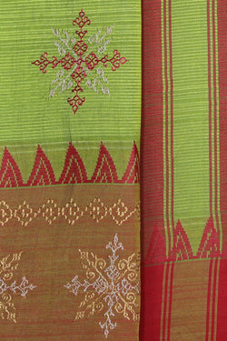 Image of Kasuti Embroidery Mangalgiri Silk Saree