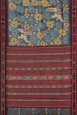 Collection of Kalamkari Hand-Painted Tussar Silk Saree in a gallery layout