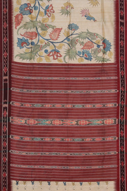 Collection of Kalamkari Hand-Painted Tussar Silk Saree in a gallery layout